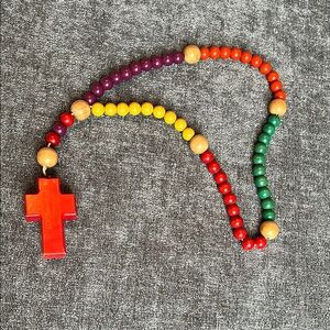 Vintage Wooden Oversized Childrens Rosary